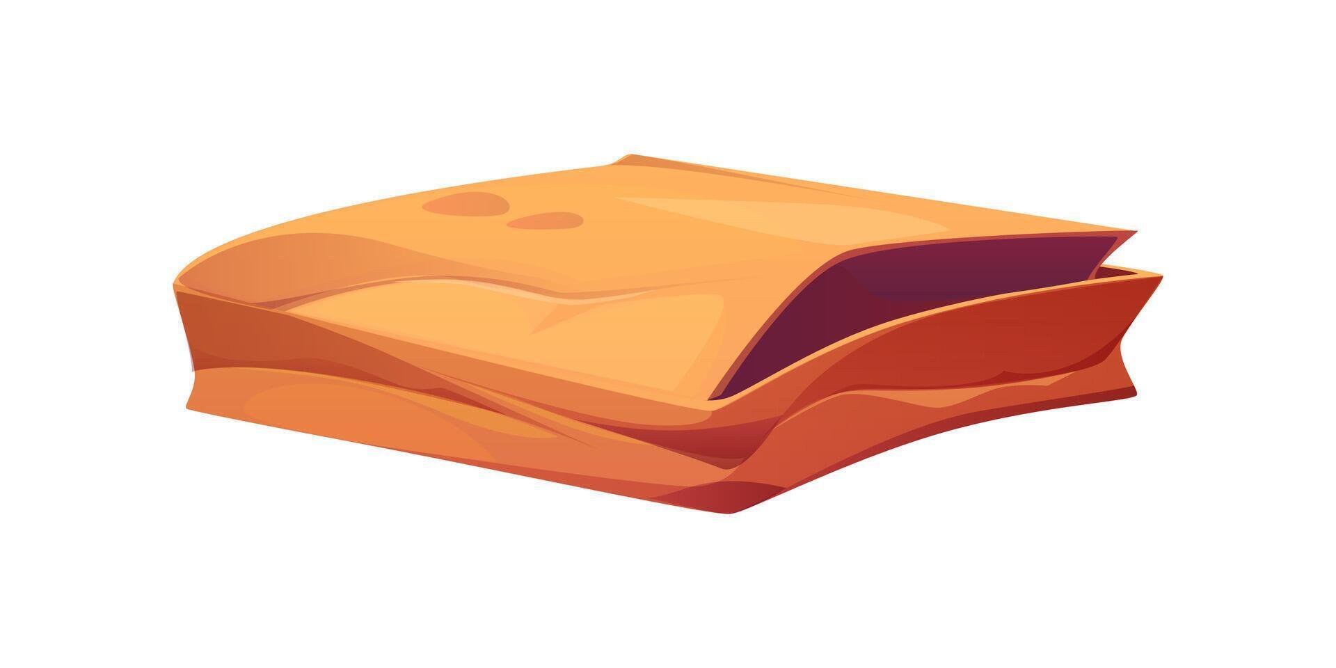 Broken, damaged and crumpled delivery box package vector