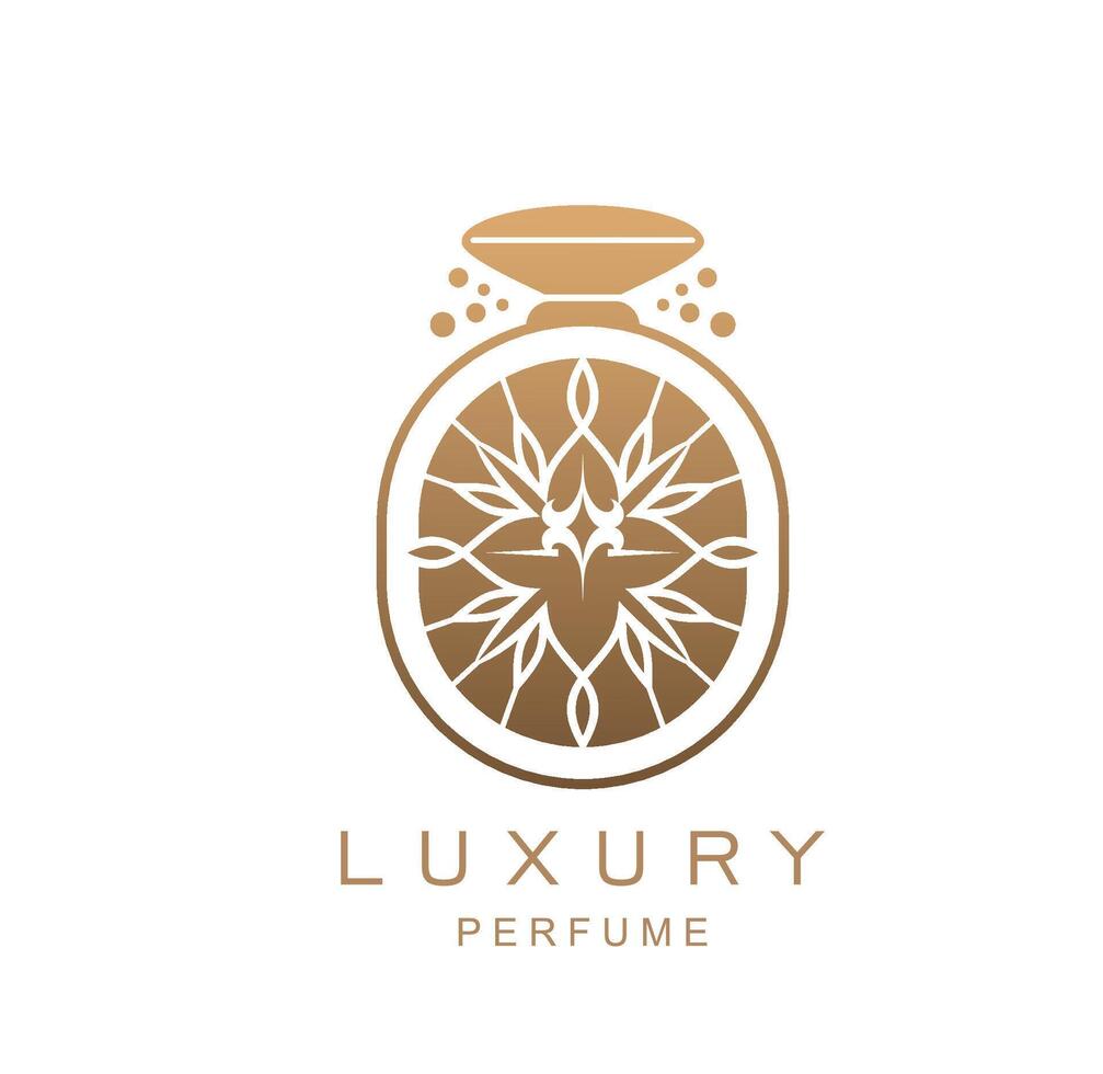Luxury perfume fragrance icon for high end brand vector