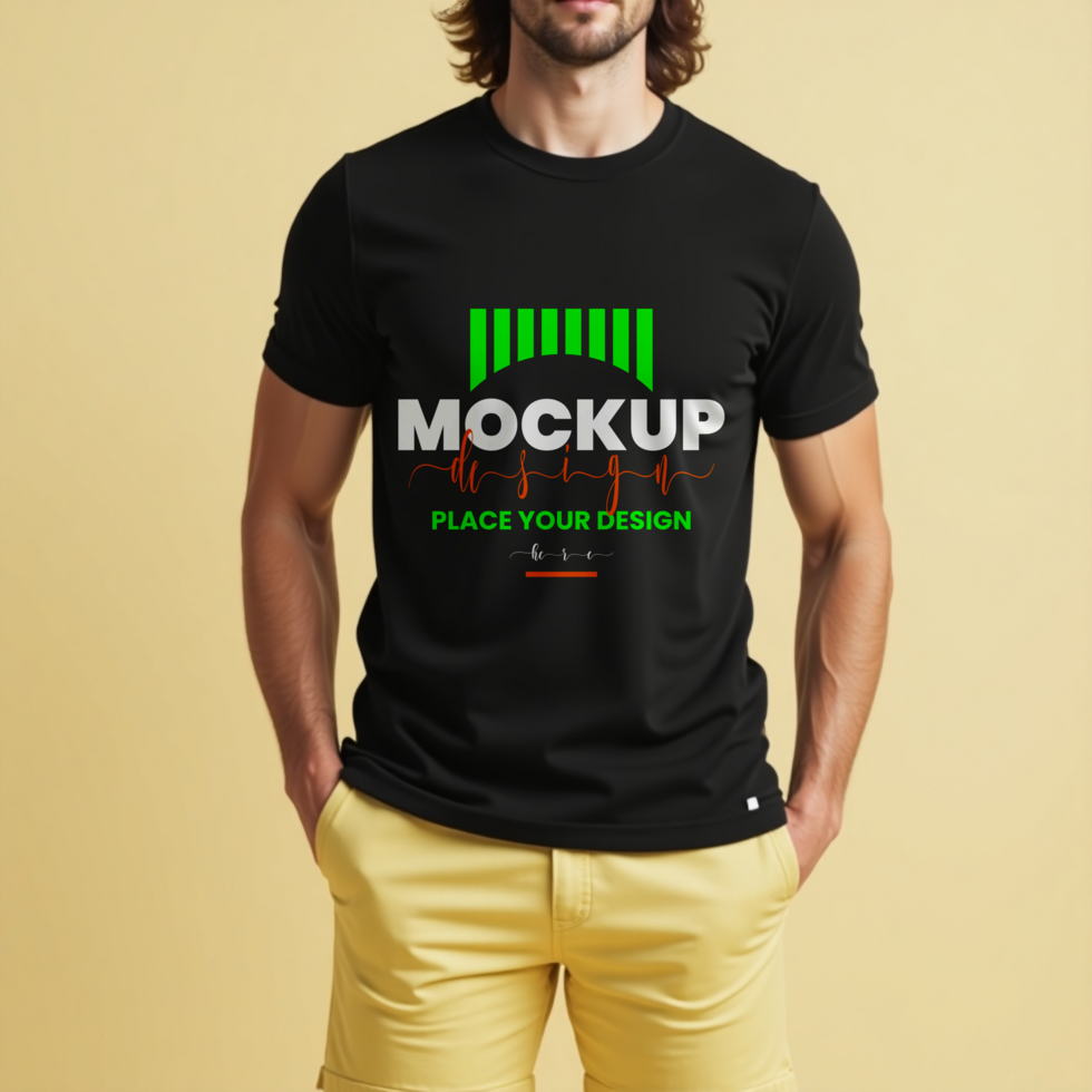 High quality blank tshirt mockup template for clothing design and creative fashion mockup design psd