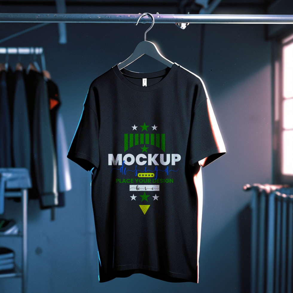Simple clothing mockup featuring blank t shirt mockup template for fashion showcase projects psd