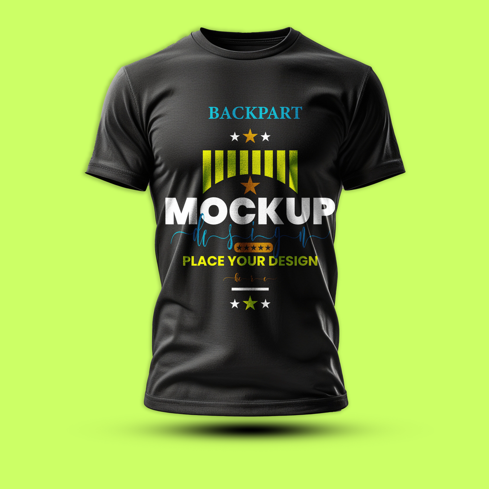 Stylish t shirt mockup template for fashion mockup presentation and blank tshirt design projects psd