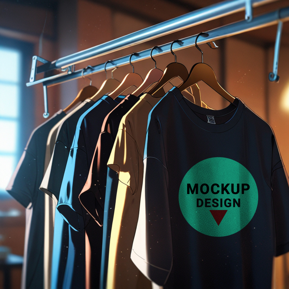 Realistic t shirt mockup design showcasing blank tshirt template for fashion mockup projects psd