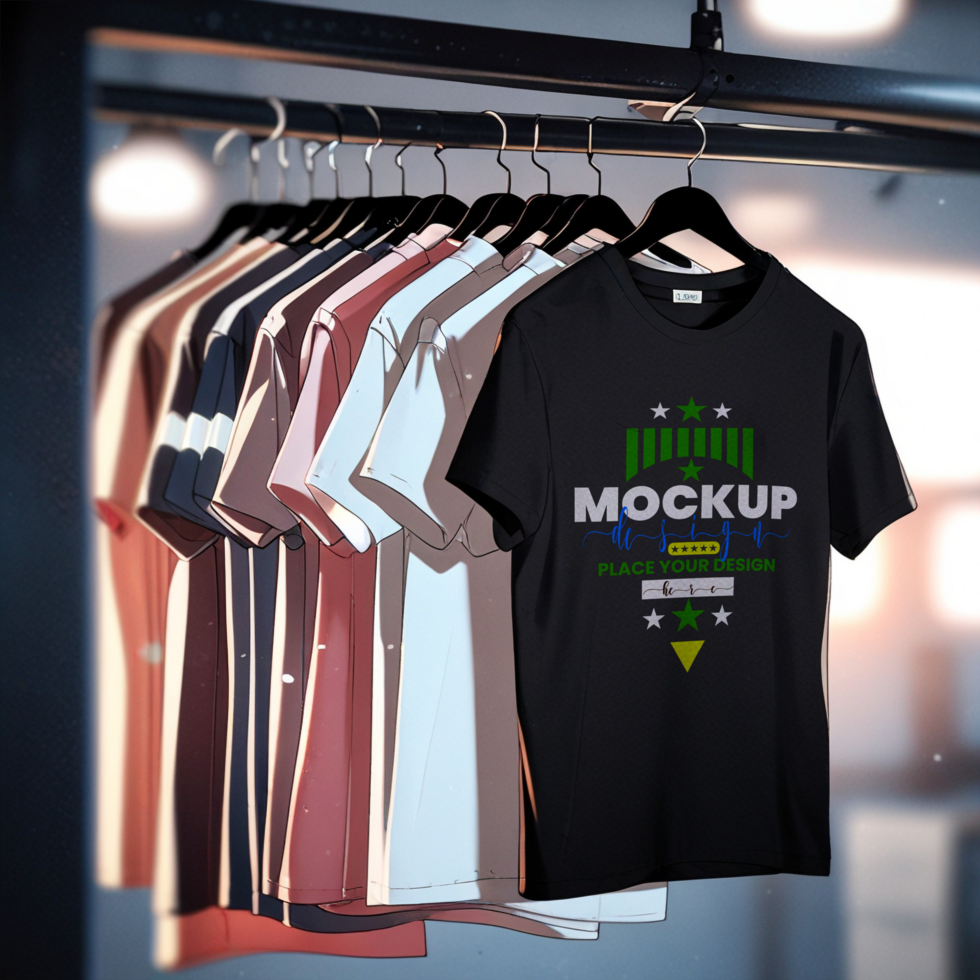 Blank tshirt mockup template showcasing simple mockup design for casual clothing presentation psd
