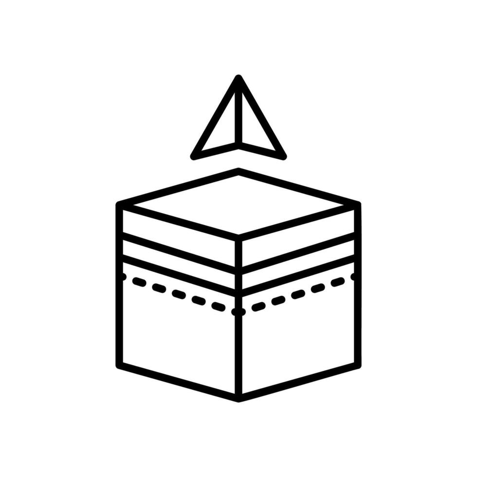 Qibla compass icon for determining the direction of Muslim prayer vector