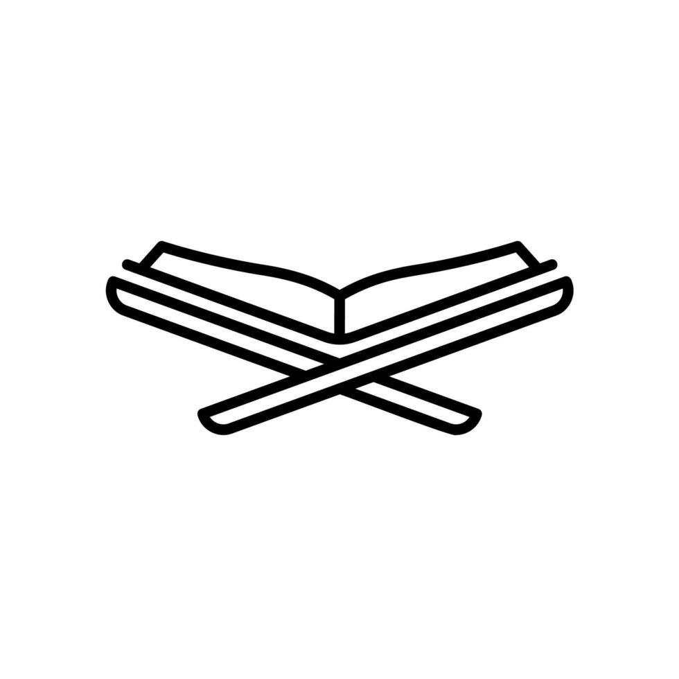 Icon of quran or book open for reading vector