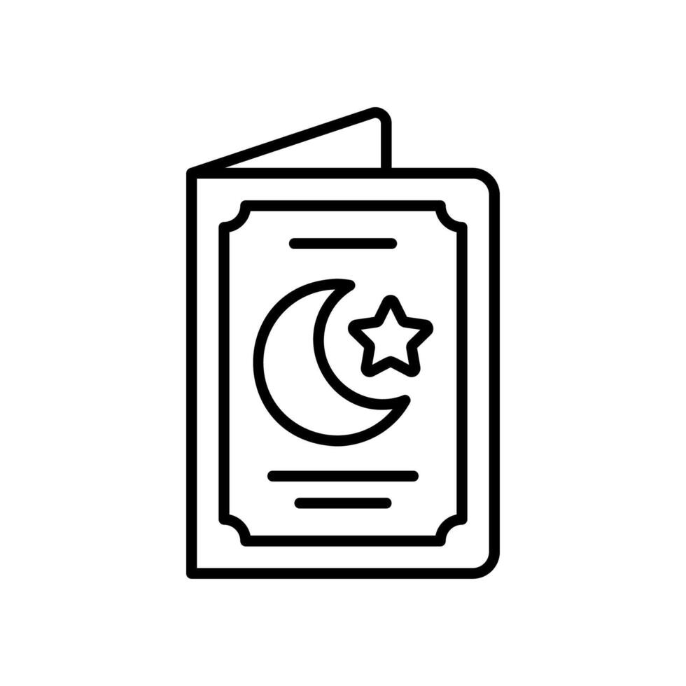 Happy Ramadan and Eid greeting card icon vector