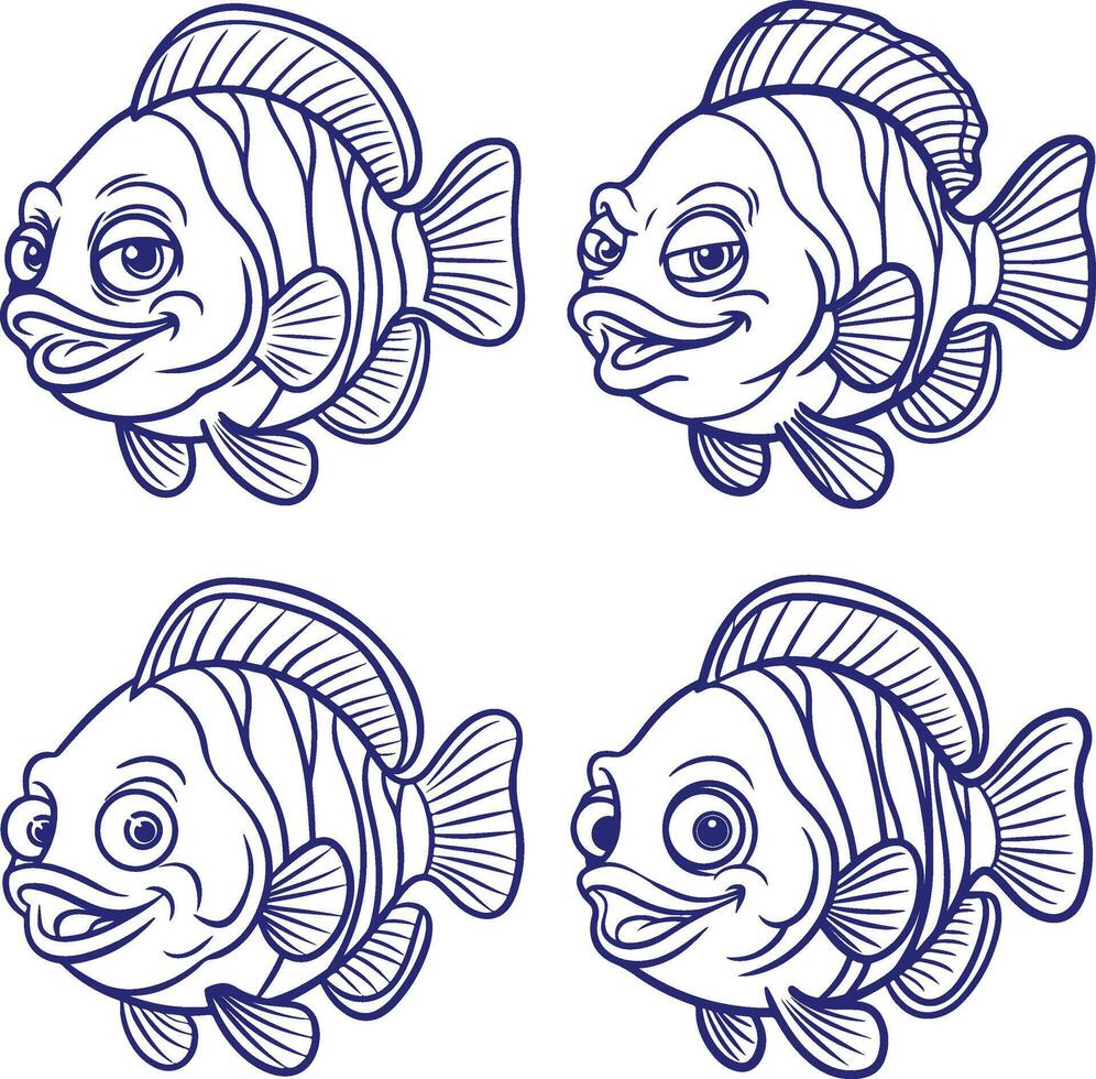Fish Silhouette Illustration Art Design vector