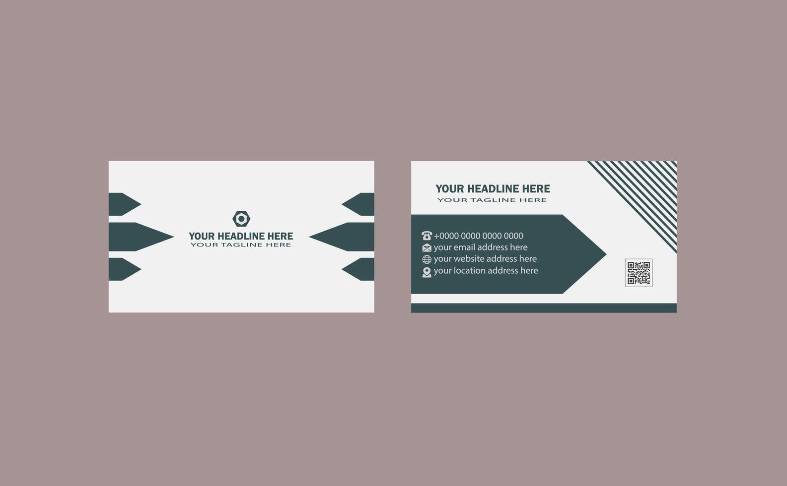 Simple and Editable Professional Visiting Card Design vector