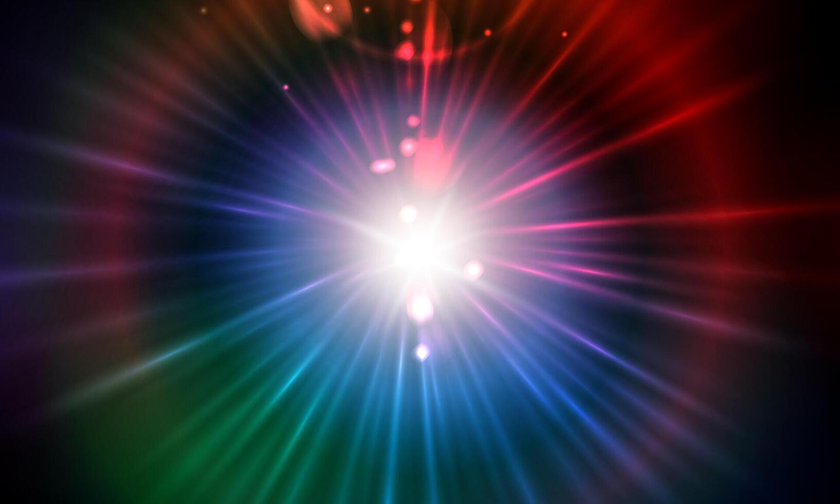 Abstract rainbow rays background. Starburst or sunburst with rainbow colors. dark shine smooth blue and red. vector