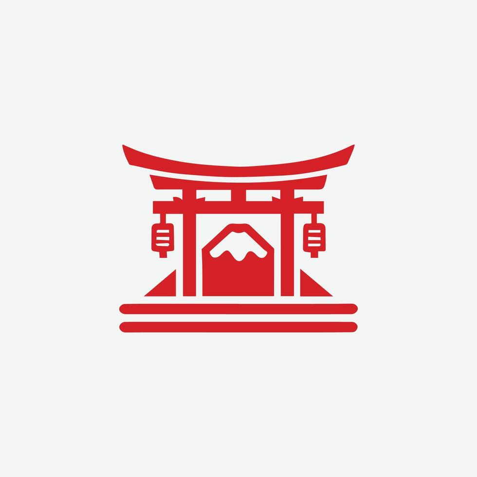 Japanese Culture Iconic Logo vector