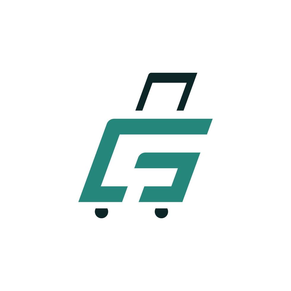 Suitcase Letter G Logo vector