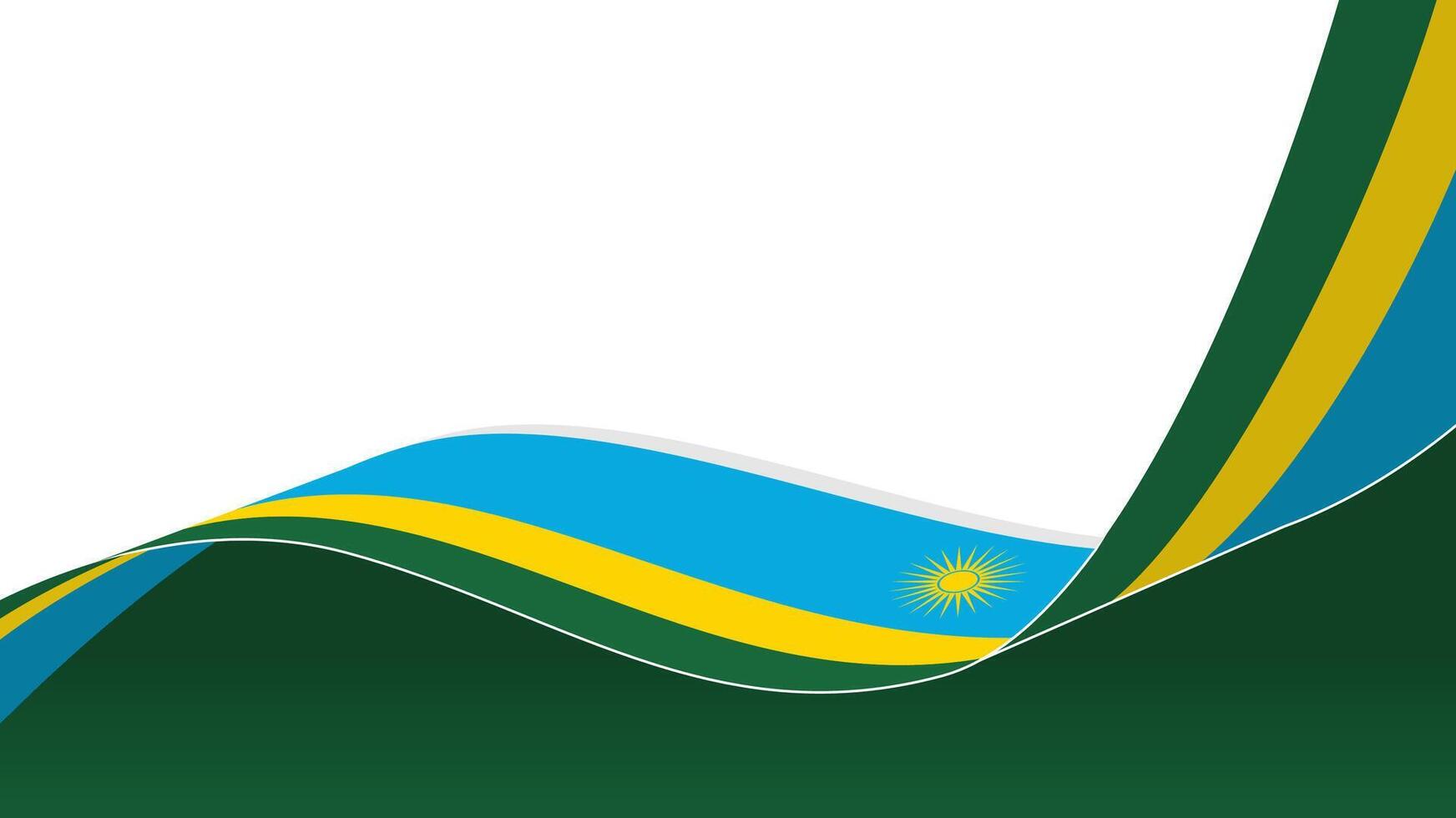 waving rwanda flag background with copy space for text. rwanda national day vector