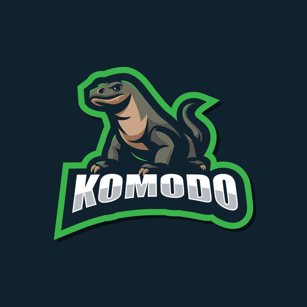 Komodo mascot logo vector