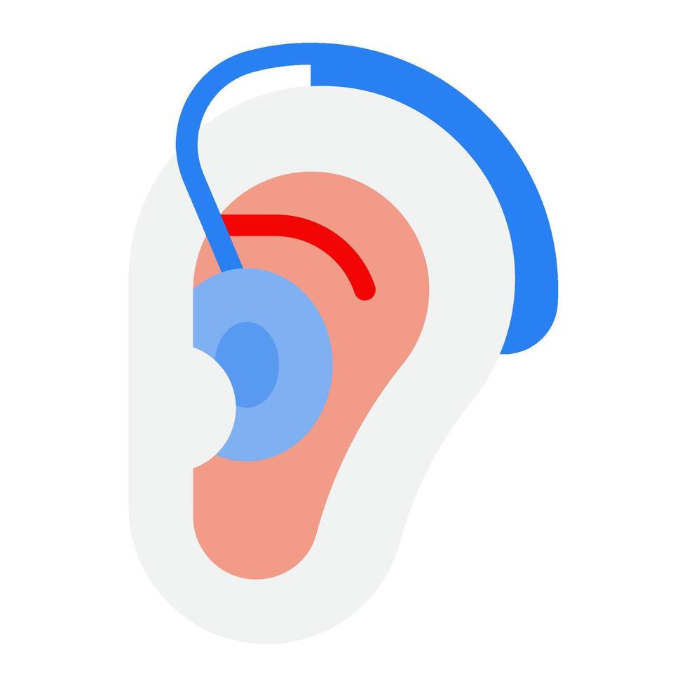 Hearing Aid Hospital Doctor Icon Illustration vector