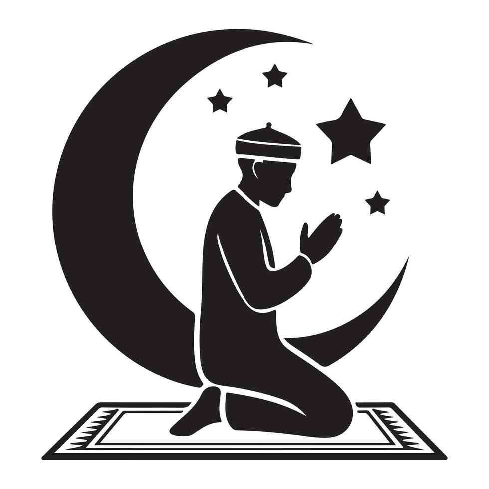 Tranquility Beneath the Moon vector