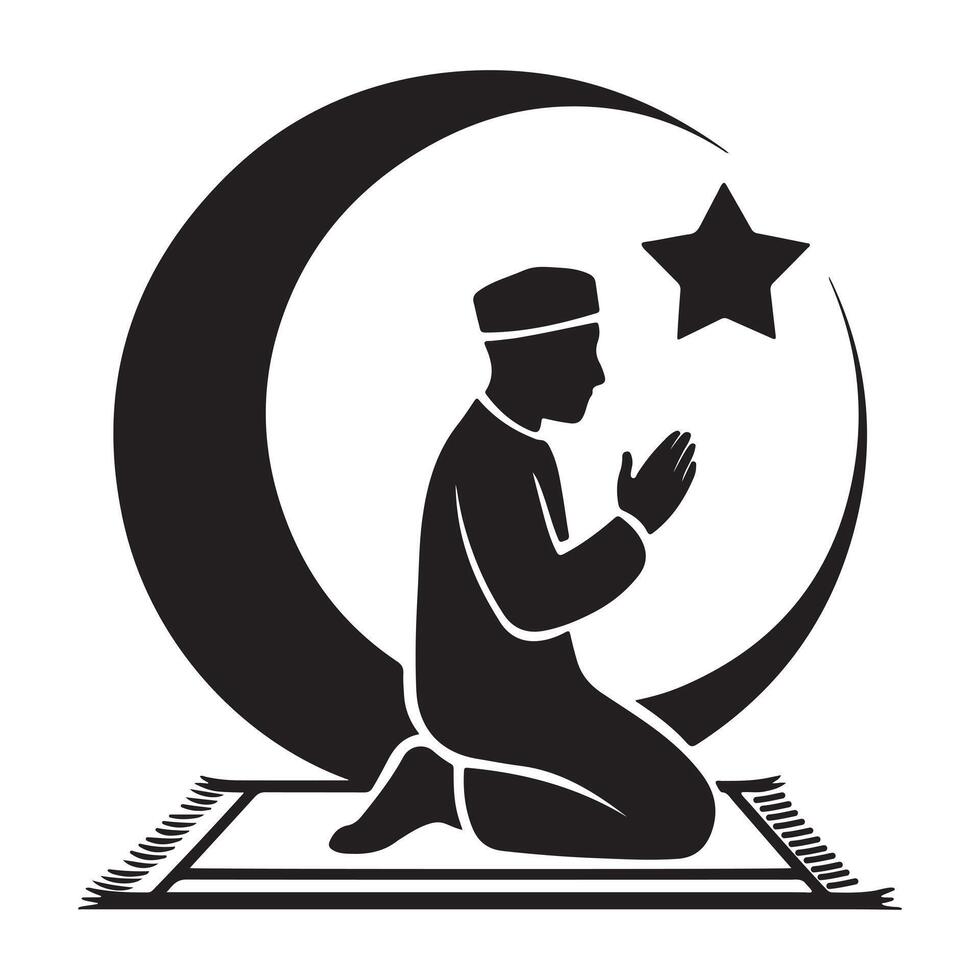 Calm Reflection in Moonlight vector