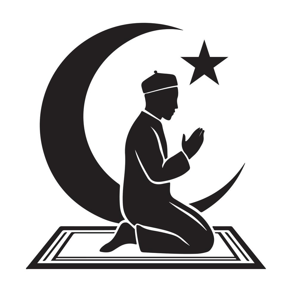 Crescent Moon Serenity vector