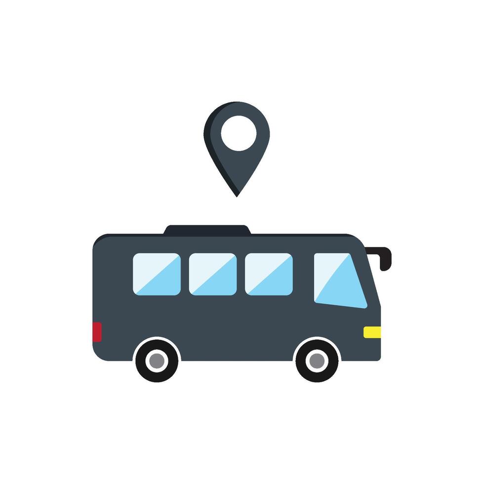Bus Location icon vector