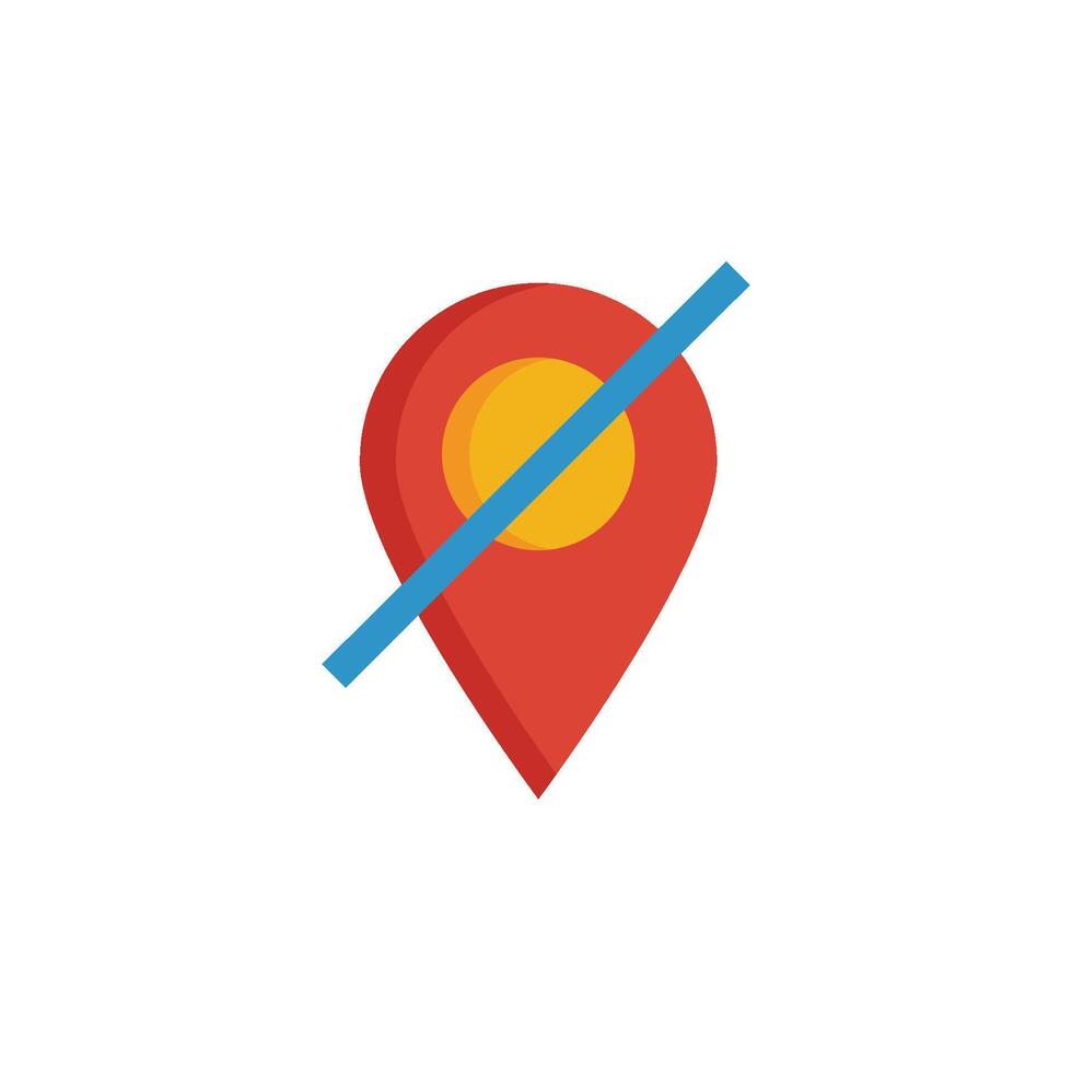 No Location icon vector