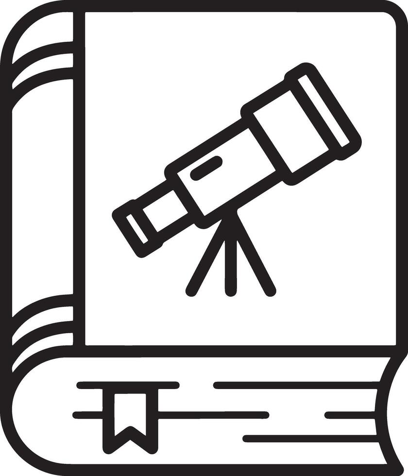 Closed Book with Telescope Symbol vector