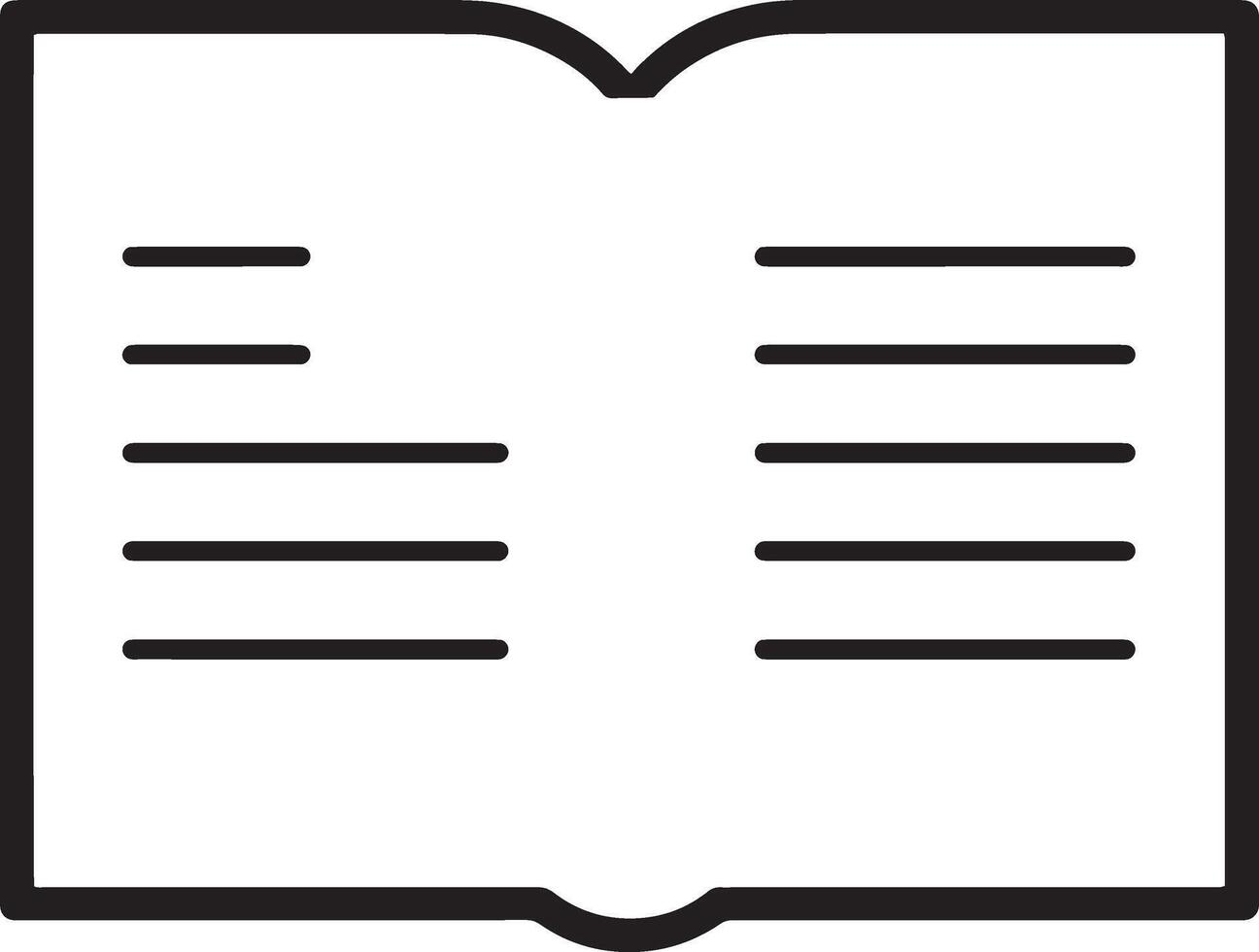 Modern Open Book Icon Design for Art and Illustration vector