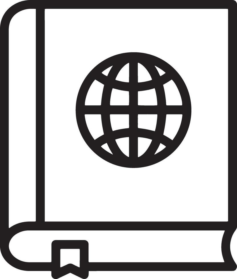 Closed Book Icon Design with a Modern Web Symbol Twist vector