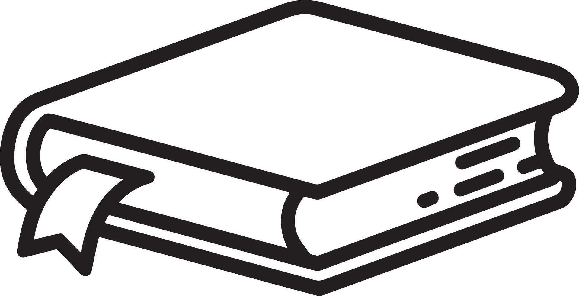 Minimalistic Art Icon. A Closed Book in Modern Style vector