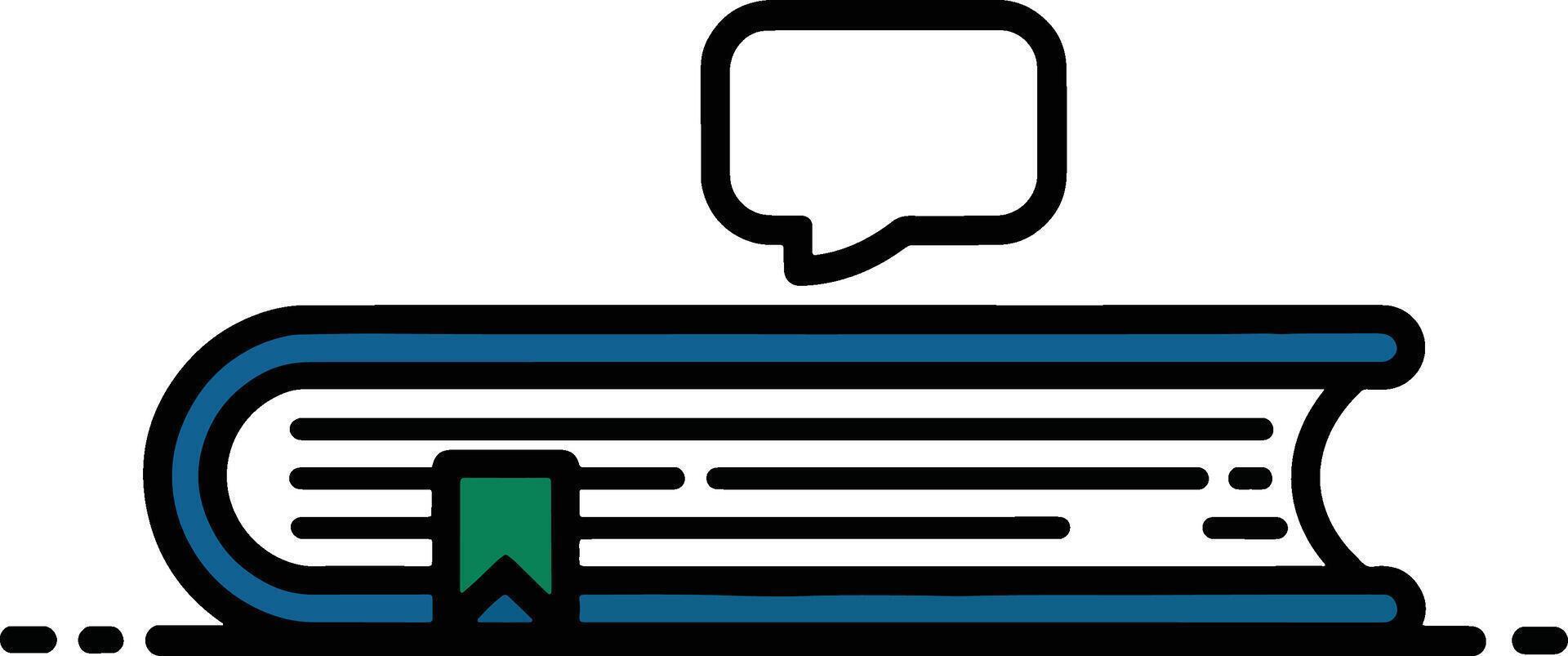 Closed Book with a Speech Bubble vector