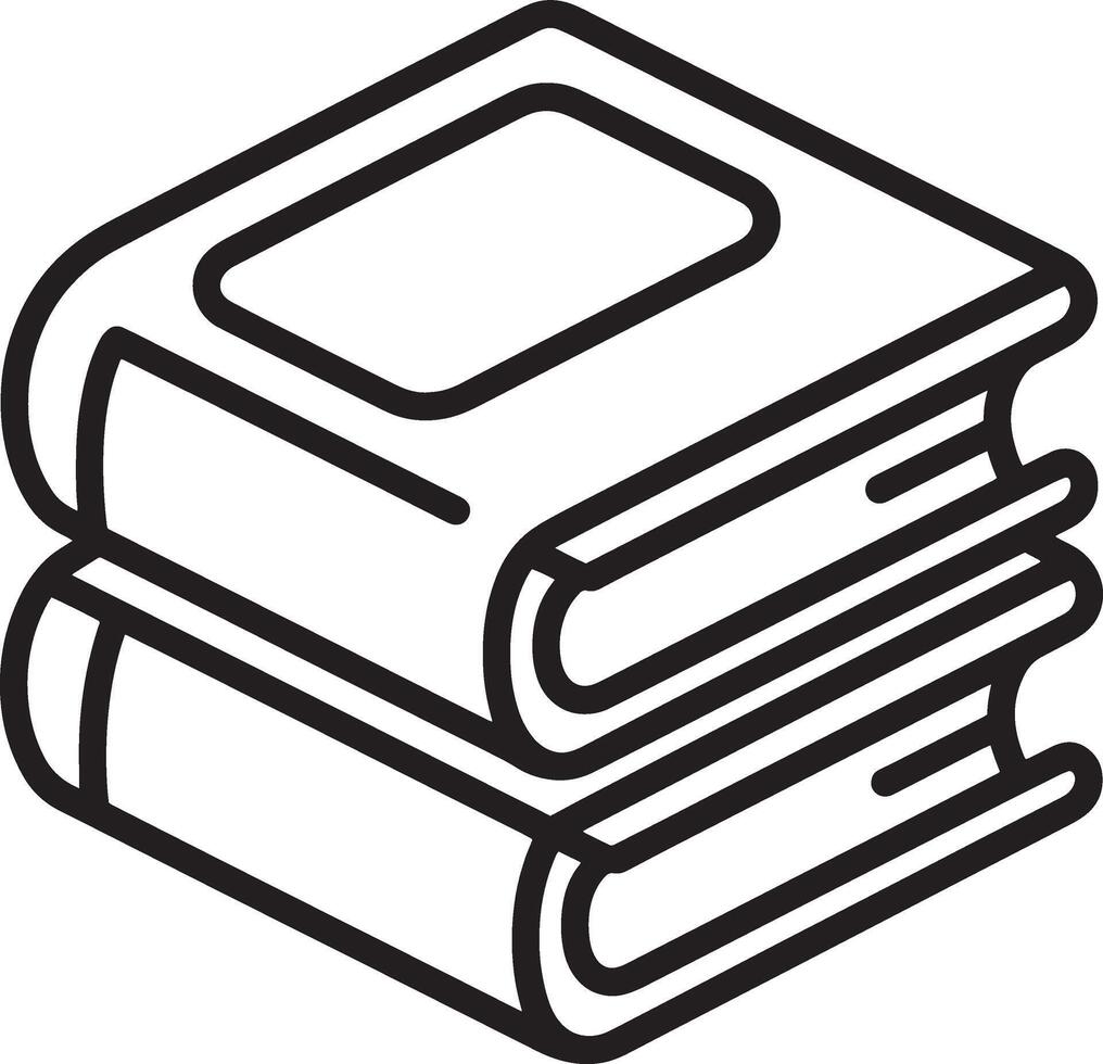 Clean Icon of Two Stacked Books vector