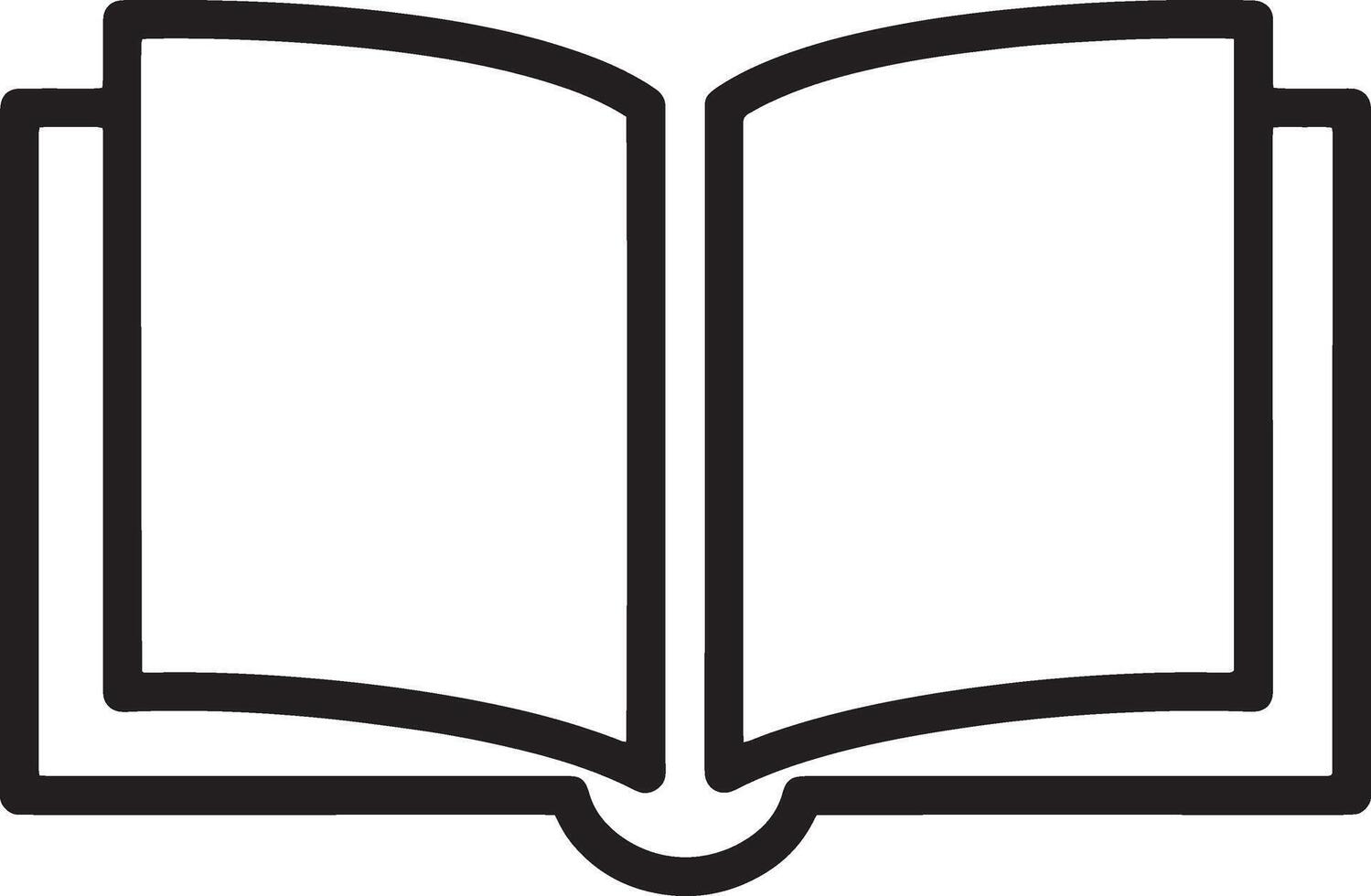 Stylized Open Book Icon for Modern Educational Applications vector