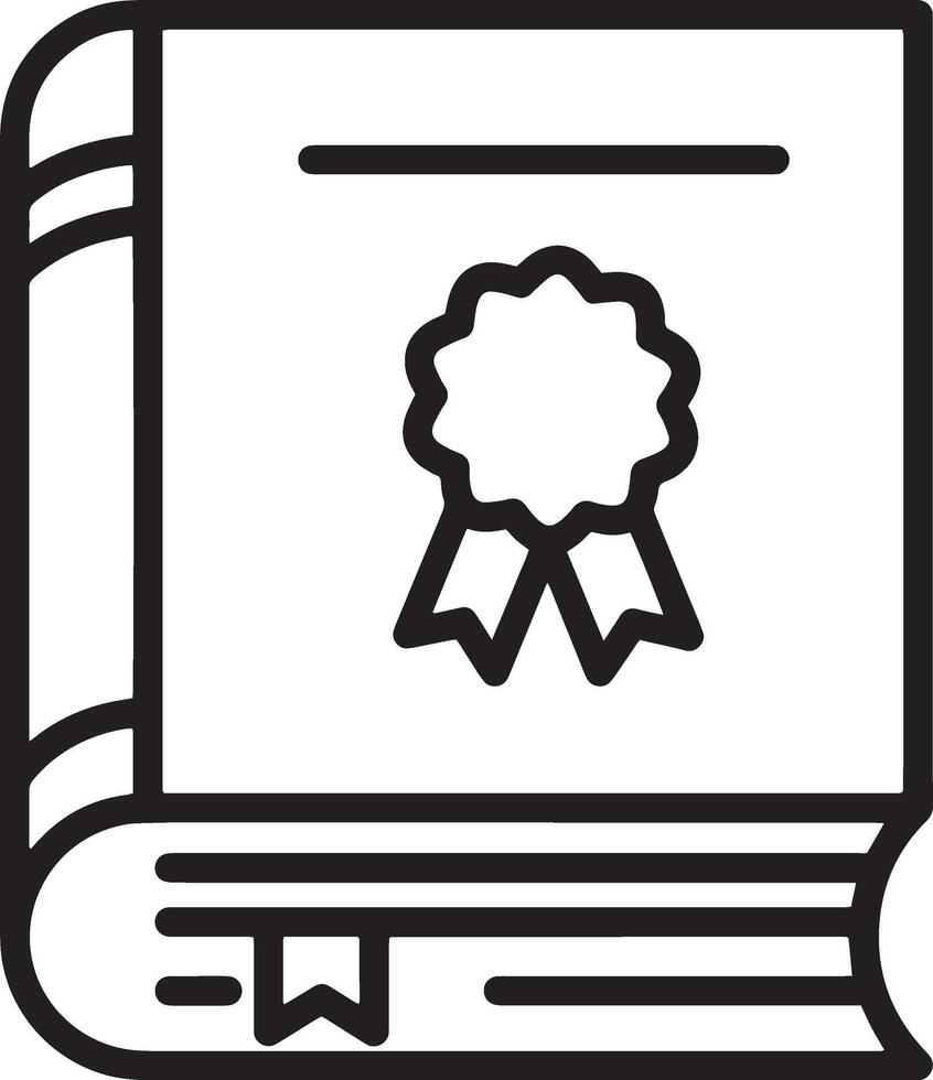 Clean and Professional Closed Book Illustration with Educational Symbol vector