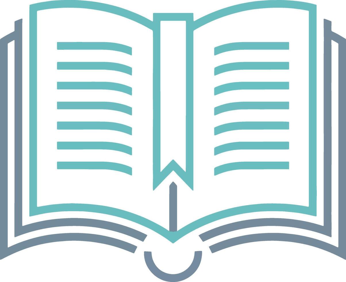 Open Book Illustration Icon for Creative Projects vector
