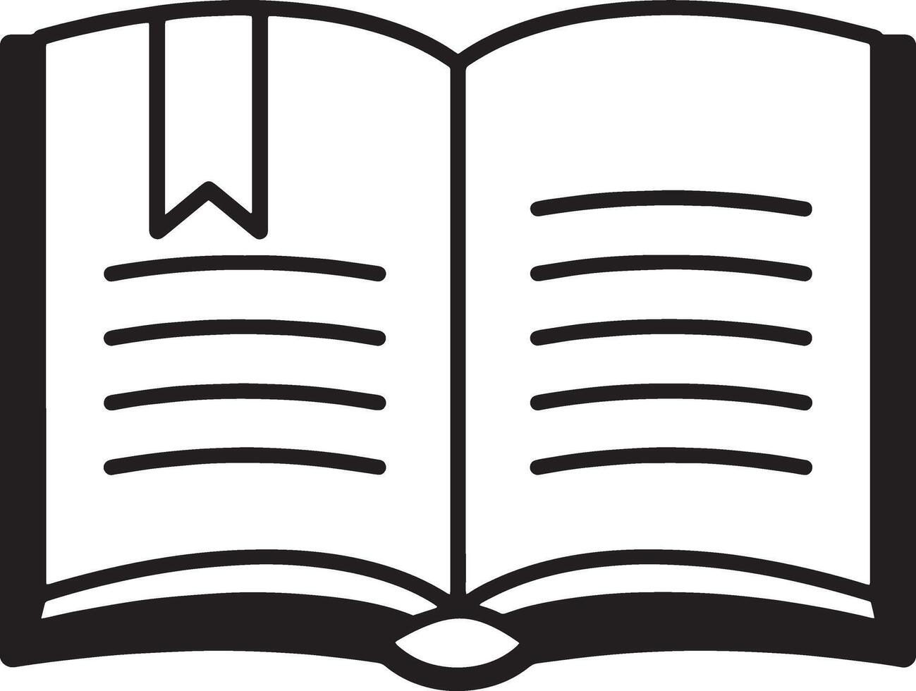 Contemporary Open Book Icon Design for Artistic Branding vector