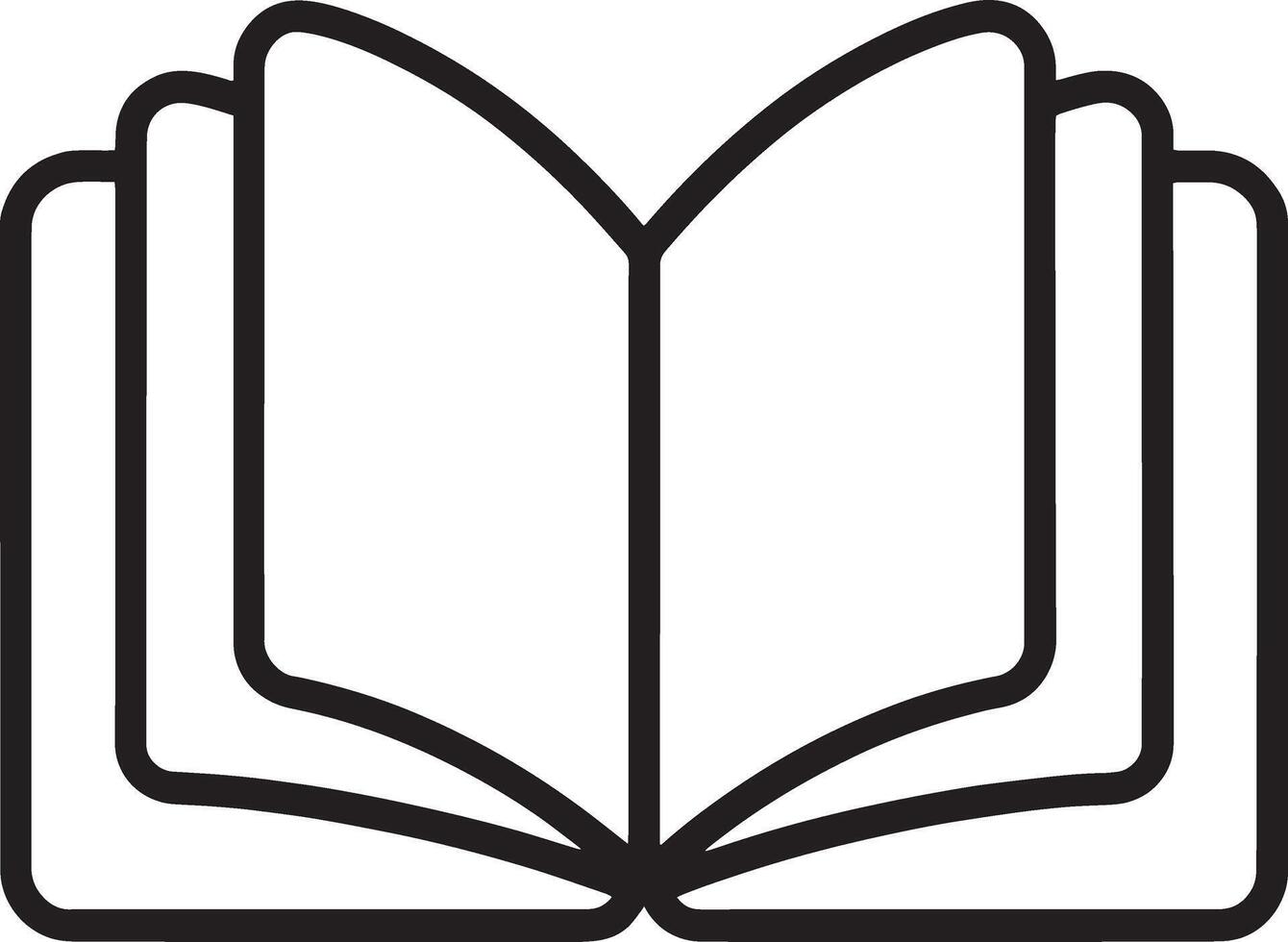 Modern and Clean Open Book Icon for Educational Themes vector