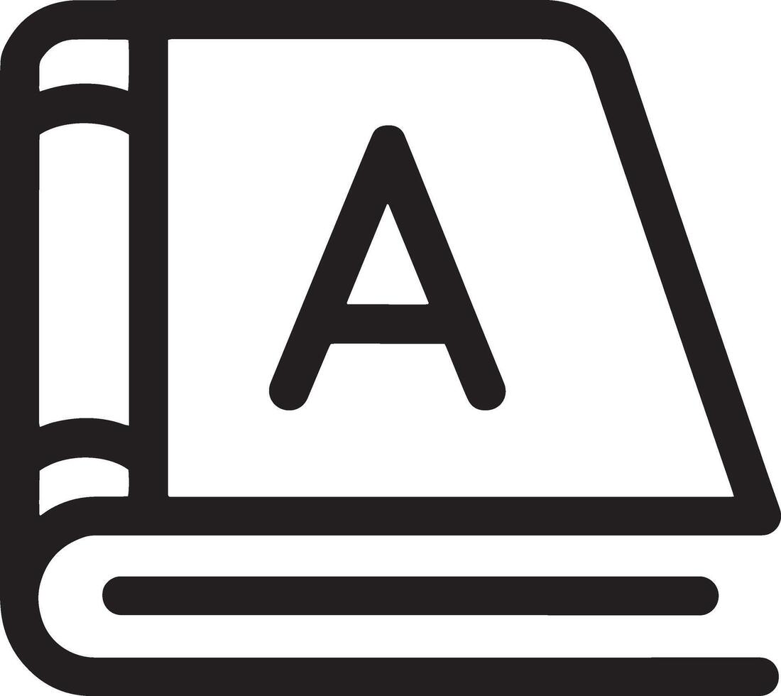 Closed Book with the Letter A Design vector