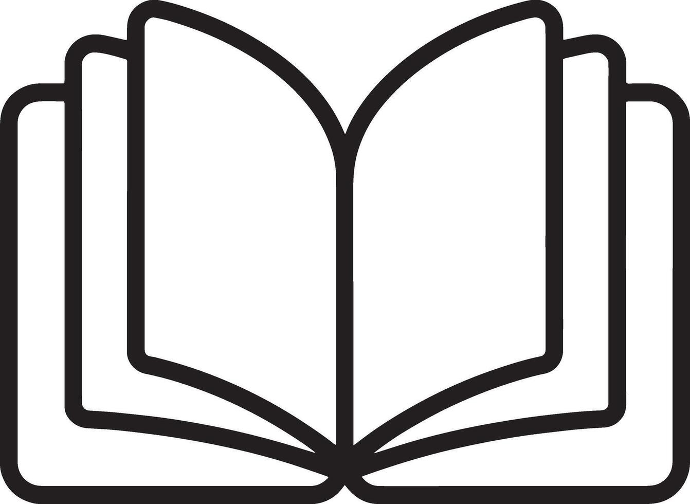 Modern Open Book Illustration Icon vector