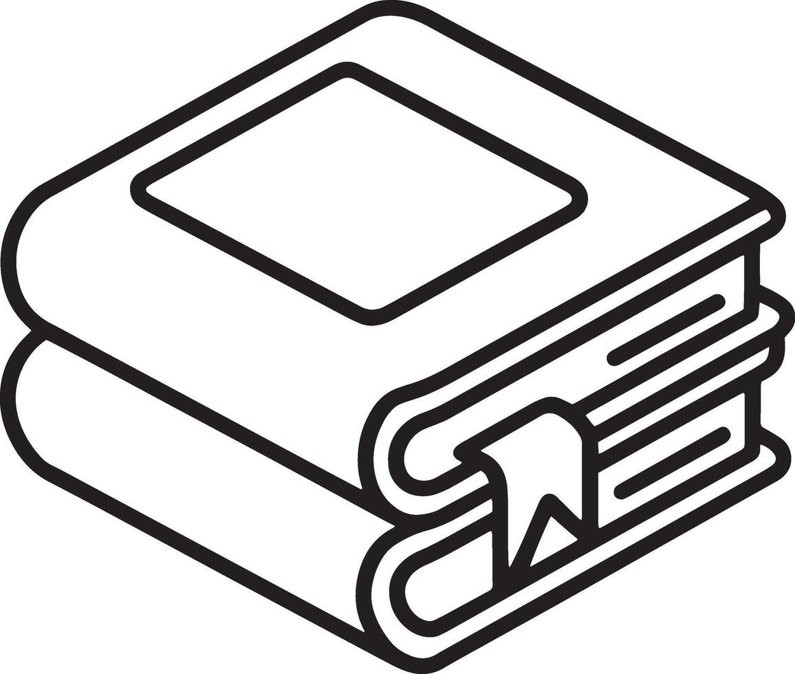 Minimalistic Icon of Stacked Books for Digital Use vector