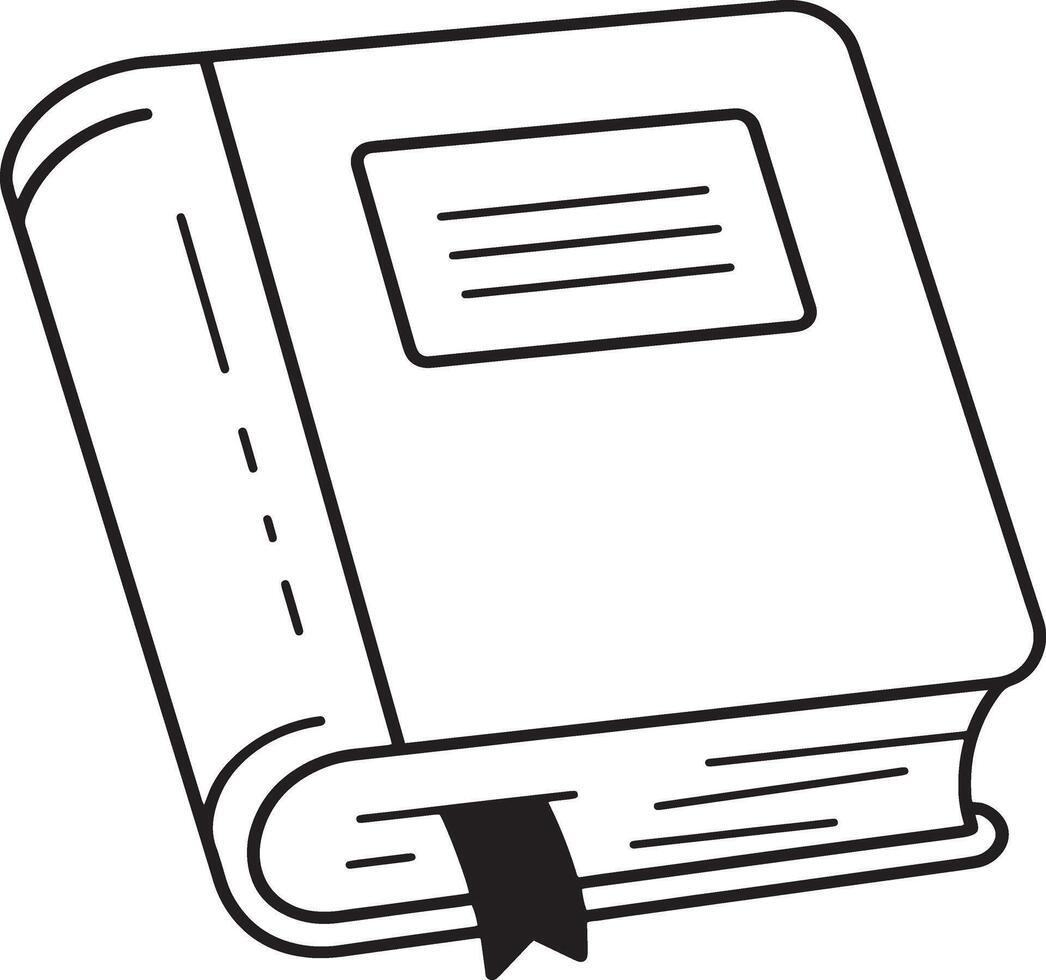 Modern Art Icon. Minimalistic Closed Book Design vector