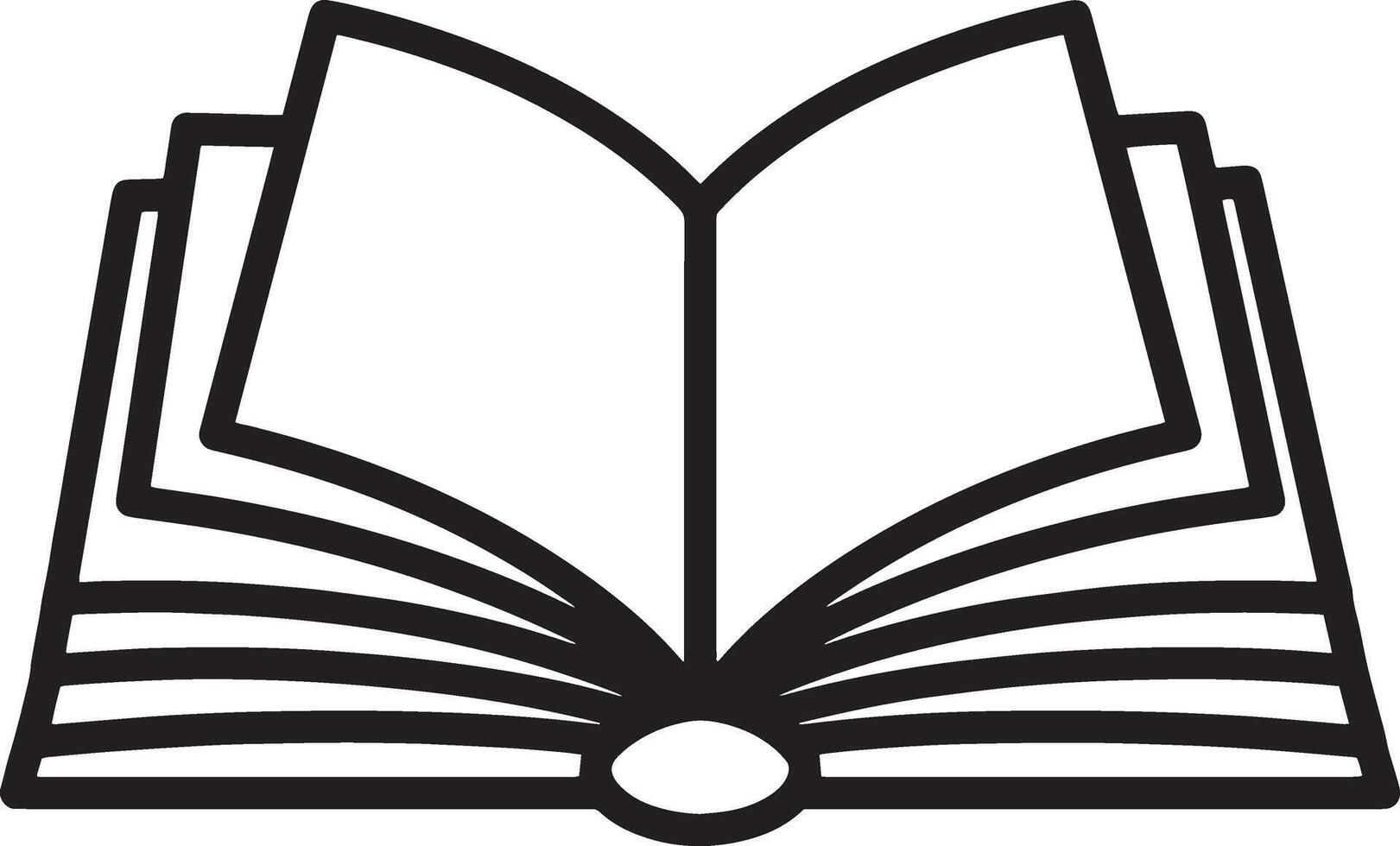 Clean Open Book Icon for Educational Themes vector