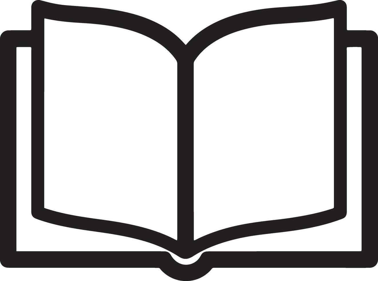 Minimalistic Open Book Illustration Icon for Modern Branding vector