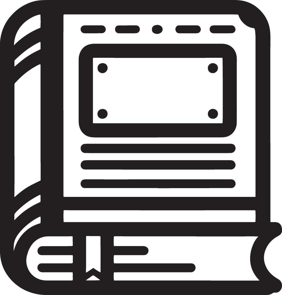 A Closed Book in Minimalistic Style. Modern Art Illustration vector