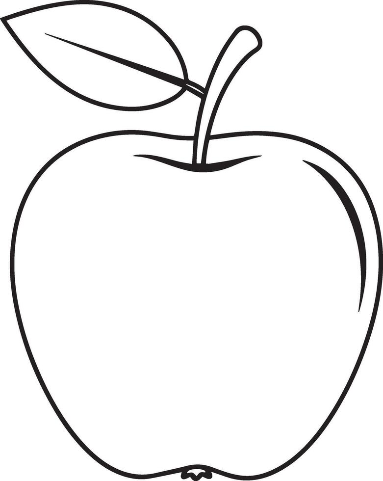 Sophisticated Apple Art with a Crisp White Background vector