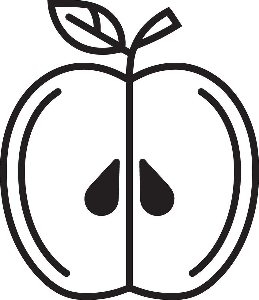 Apple Art Illustration on a Bright White Background vector