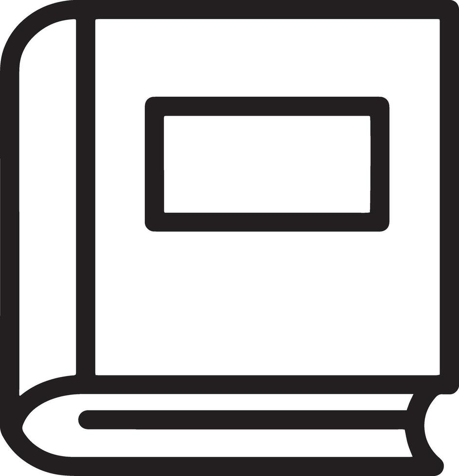 A Closed Book in Minimalistic Style.Modern Art Illustration vector
