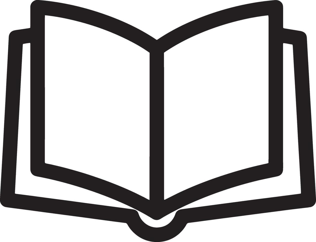 Modern Open Book Icon with Sleek and Clean Lines vector