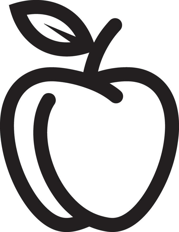 Modern Apple Illustration with a Clean White Backdrop vector
