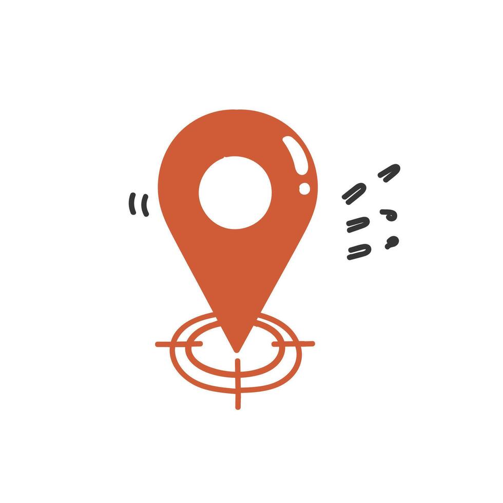 a location pin icon with a dot on it vector