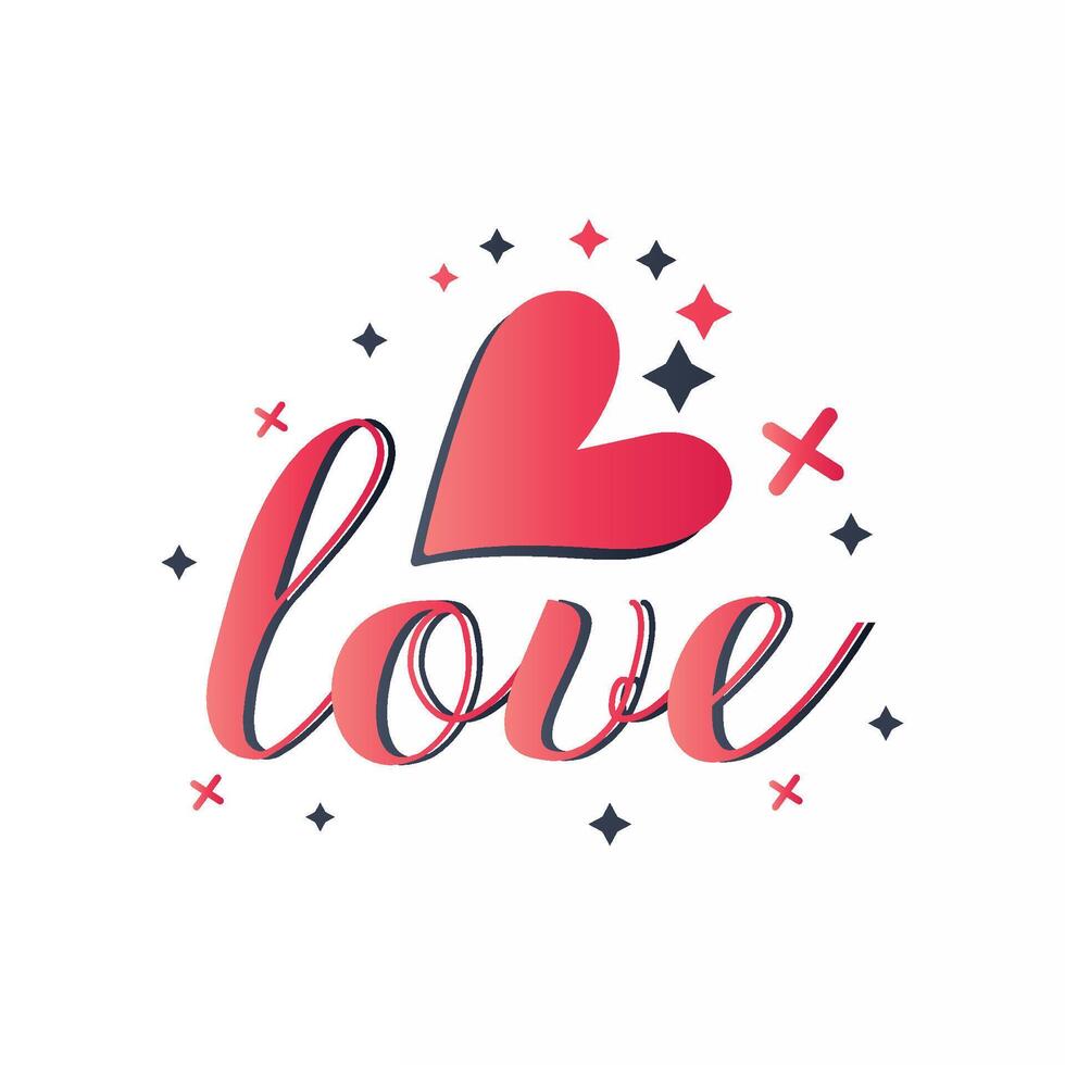 Valentine's Day Creative Love Design vector