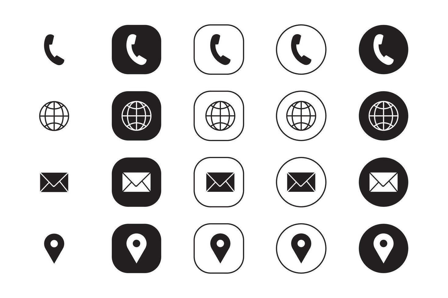Minimalist Communication Icon Set vector