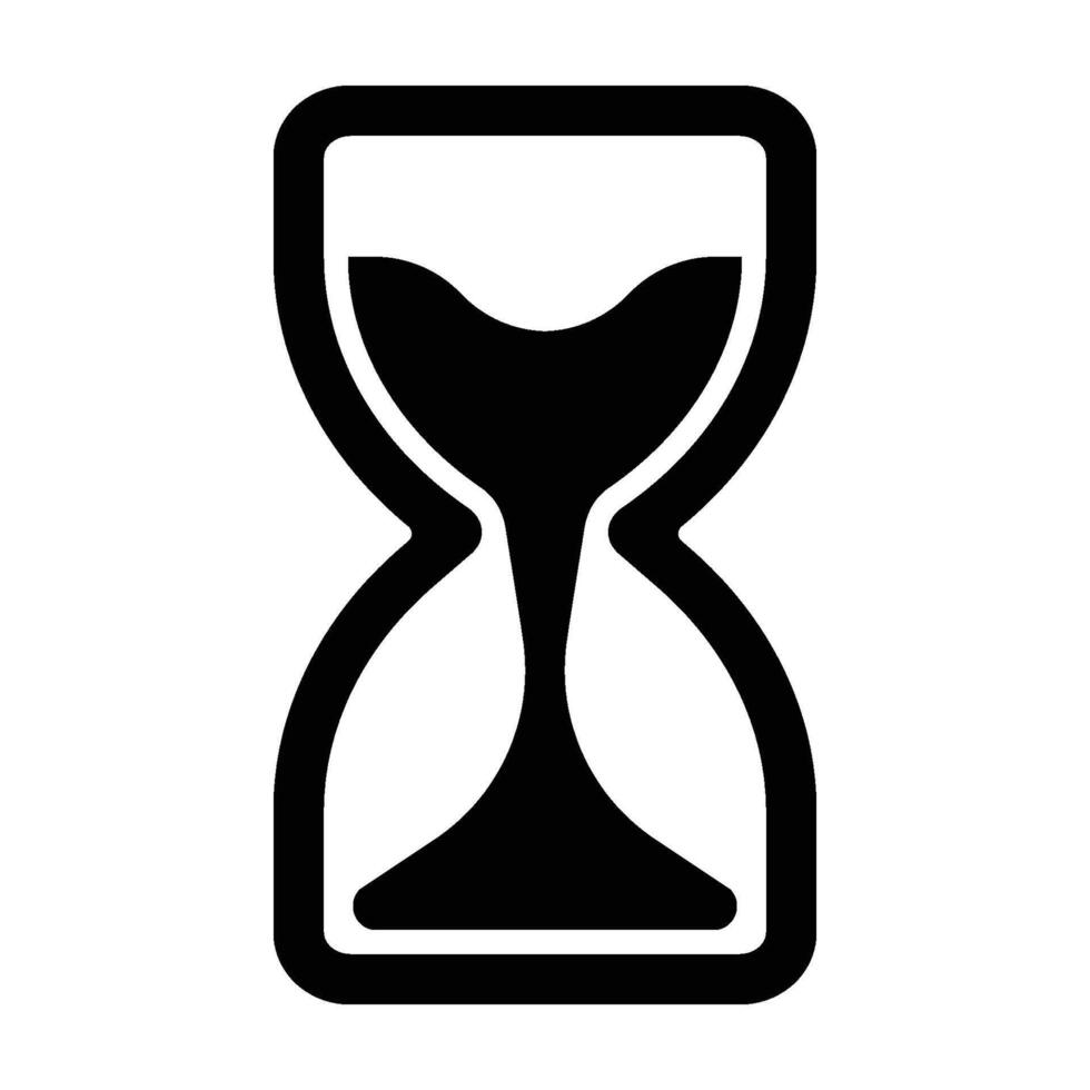 black ancient hourglass icon vector